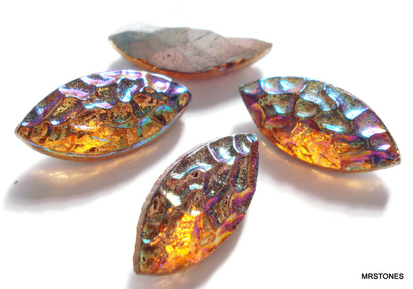 15x7mm (3146) Topaz/Smoked Topaz AB Nugget Top Marquise Buff Top Doublet