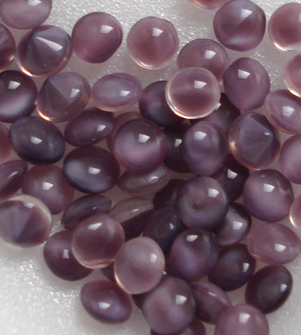 4.25mm (3189) (18ss) Amethyst Moonstone Round Buff Top Doublet