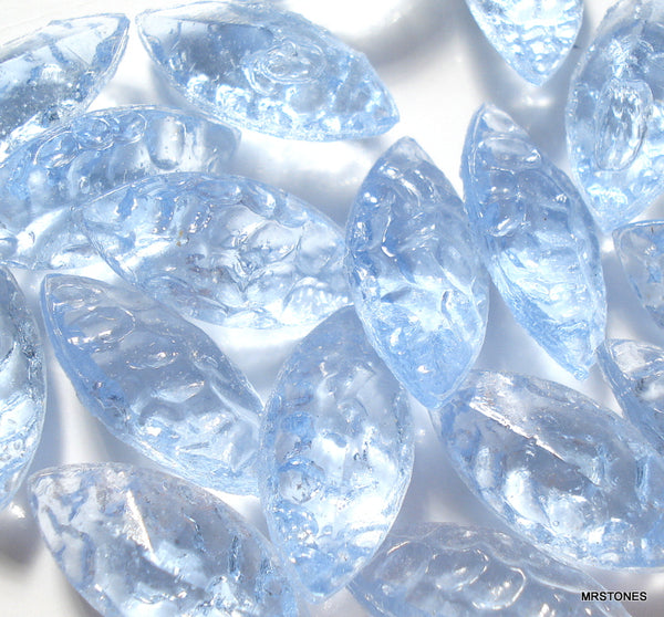 15x7mm (3146) Light Sapphire Unfoiled Nugget Top Marquise Buff Top Doublet