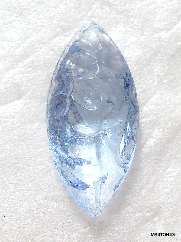 15x7mm (3146) Light Sapphire Unfoiled Nugget Top Marquise Buff Top Doublet