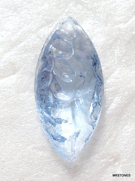 15x7mm (3146) Light Sapphire Unfoiled Nugget Top Marquise Buff Top Doublet