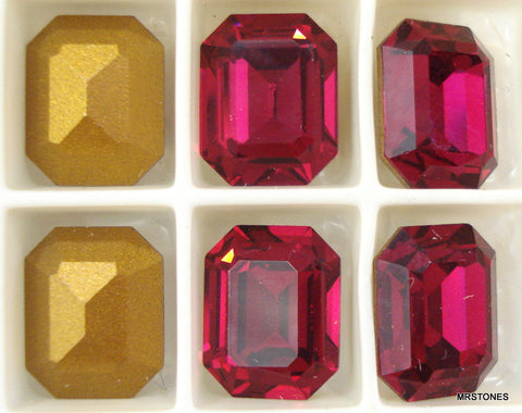 10x8mm (4610) Ruby Step Cut Cushion Octagon