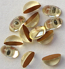 5x3mm (2195) Glass Jonquil Oval Cabochon
