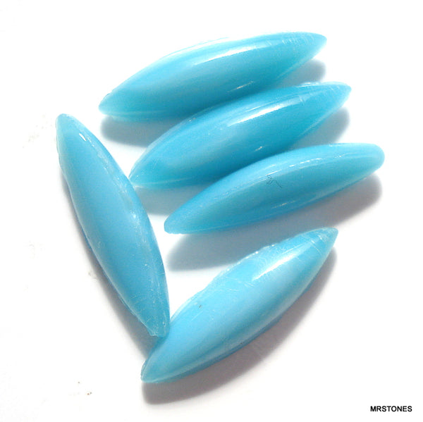 11x3mm (3146) Turquoise Marquise Navette Buff Top Doublet