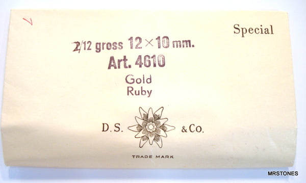 12x10mm (4610) Ruby Step Cut Cushion Octagon