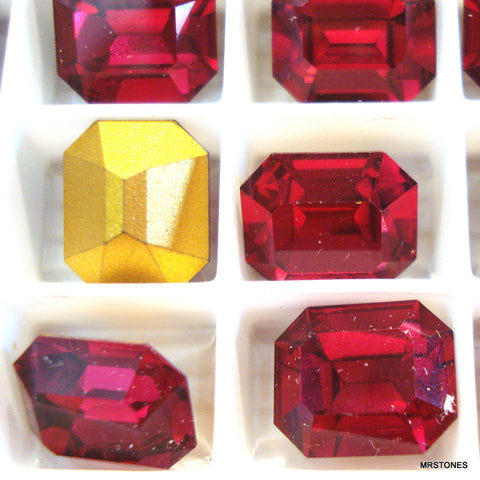 12x10mm (4600) Ruby Red Cushion Octagon