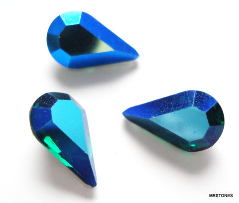 13x7.8mm (4300) Emerald AB Pear Shape Teardrop