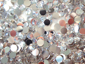 1.9-2.0mm (2000) (6ss) Crystal Clear Round Flat Back