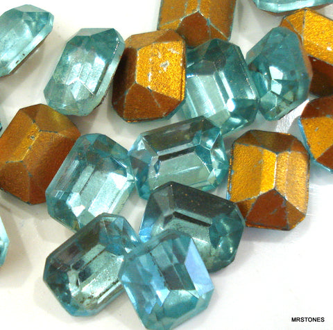 10x8mm (4600/2) TTC Old Aqua Cushion Octagon