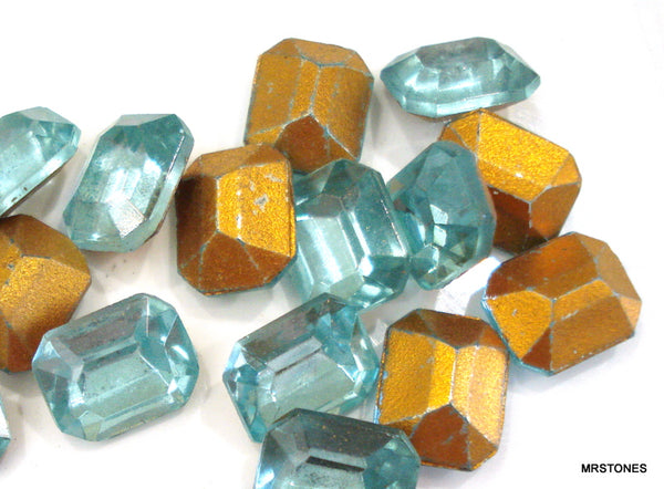 10x8mm (4600/2) TTC Old Aqua Cushion Octagon