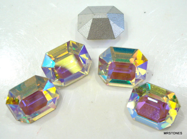 12x10mm (4600) Czech Crystal AB Cushion Octagon