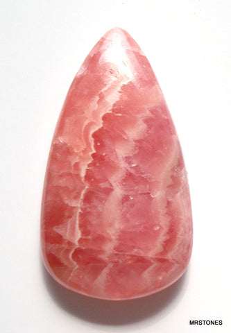 25x14mm Natural Rhodocrosite Pear Shape Cabochon