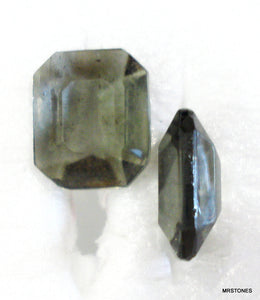 12x10mm (4626/2) Black Diamond Unfoiled Cushion Octagon