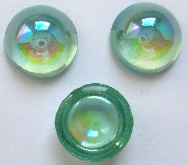 11mm (1684) Peridot AB Unfoiled Round Cabochon