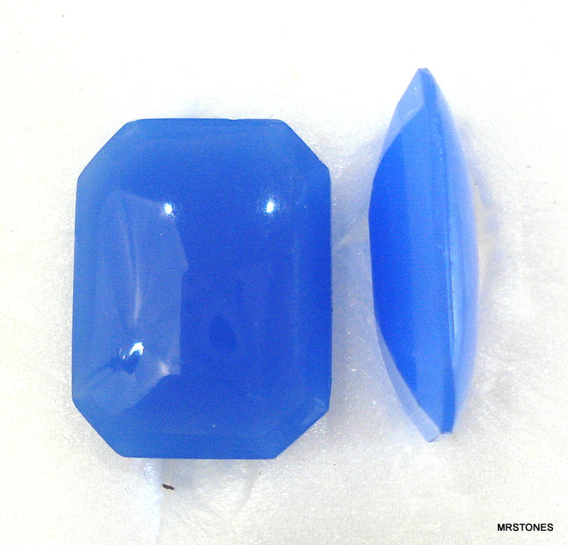 20x15mm (3436) Chalcedony Blue Cushion Octagon Buff Top Doublet