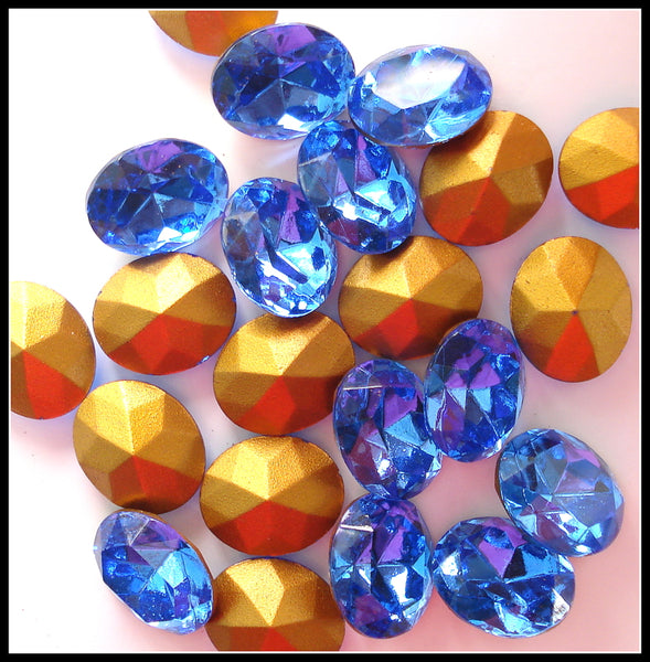 12x10mm (4130/2) TTC Sapphire Pointed Back Ovals