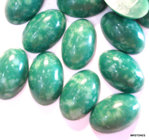 12x8mm (2195) Oval Jade Glass Cabochon