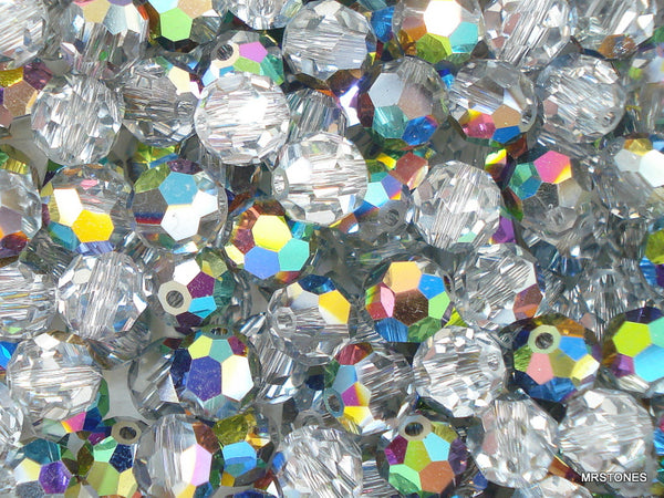 6mm Vitrail Medium Cz Machine Cut Round Regular Cut Glass Beads