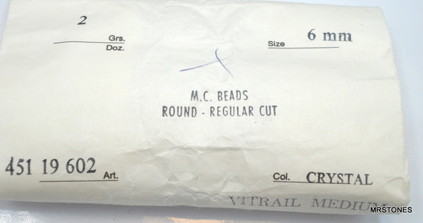 6mm Vitrail Medium Cz Machine Cut Round Regular Cut Glass Beads