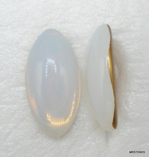 20x10mm (2195) White Opal Oval Cabochon