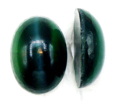 18x13mm (1685) Green Cat Eyes Oval Cabochon