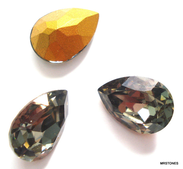 10x7mm (4320) Black Diamond Pendeloque Pear