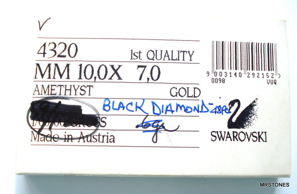 10x7mm (4320) Black Diamond Pendeloque Pear