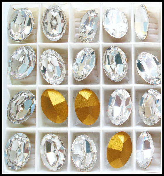16x11mm (4100) Crystal Oval Shape