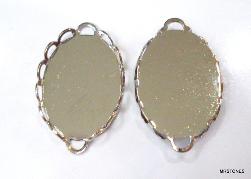 18x13mm Oval Lace Bezel Cup Setting