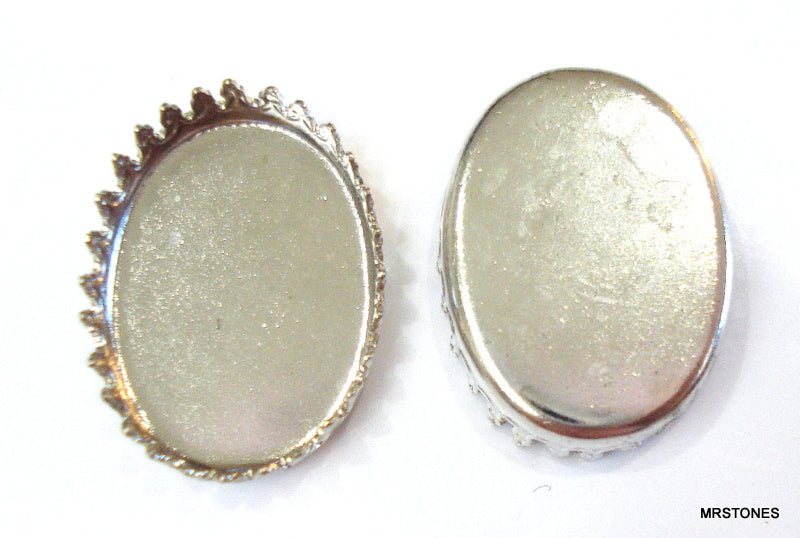 Tooth Bezel Setting 18x13mm Saw Tooth Oval Bezel Cup Setting – MrStones