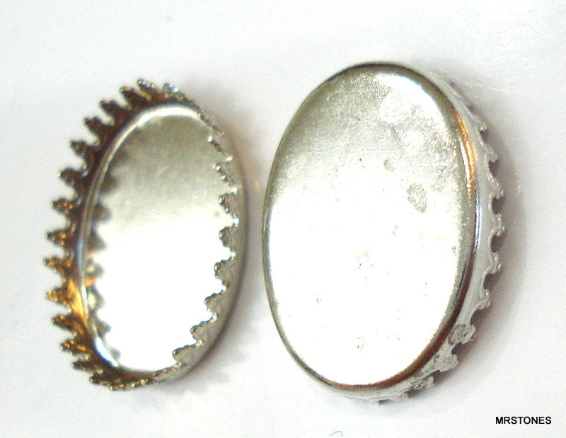 Tooth Bezel Setting 18x13mm Saw Tooth Oval Bezel Cup Setting – MrStones