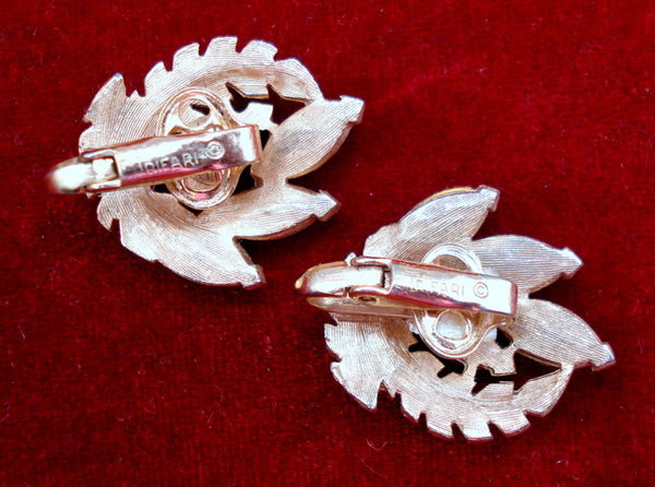 CROWN TRIFARI Earrings Crystal Marquises Leaves