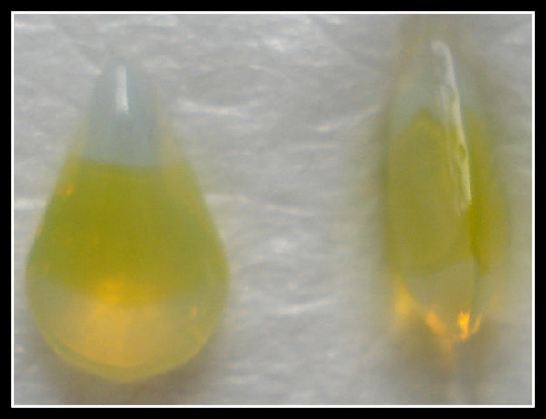 13x7.8mm (3101) Yellow Sabrina Buff Top Doublet Pear Shape