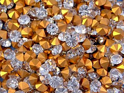 0.9mm (1100) (2PP) Round Pointed Backs 10pk Colors 24pk Crystal