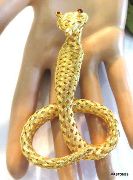 KJL 3.5" Cobra Snake Brooch