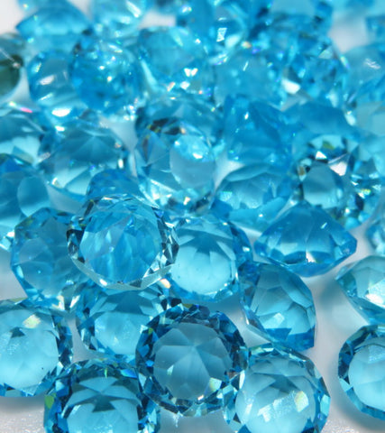 7.2mm (1200) (34ss) Aqua Dentelle Round Un-foiled