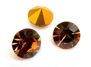 8.5mm (1100) (40ss) Smoked Topaz Round Pointed Back