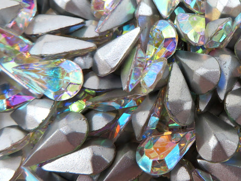 13x7.8mm (4300/2) Crystal AB Pear Shape Teardrop