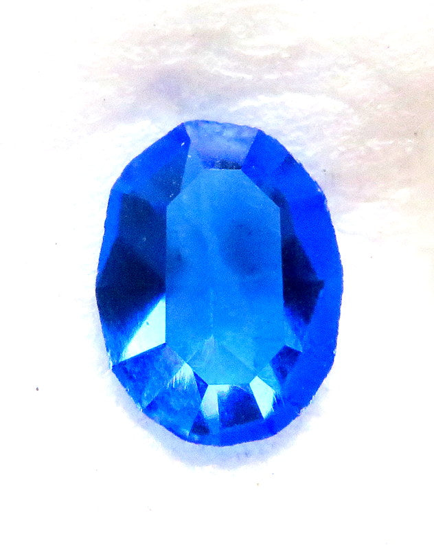 8x6mm (4100) Sapphire Blue Un-Foiled Oval Shape