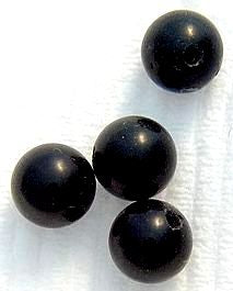 4mm 5mm 6mm 8mm Natural Black Onyx Gem Ball Half Drilled